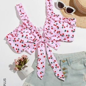 Two Frill knot front bikini tops